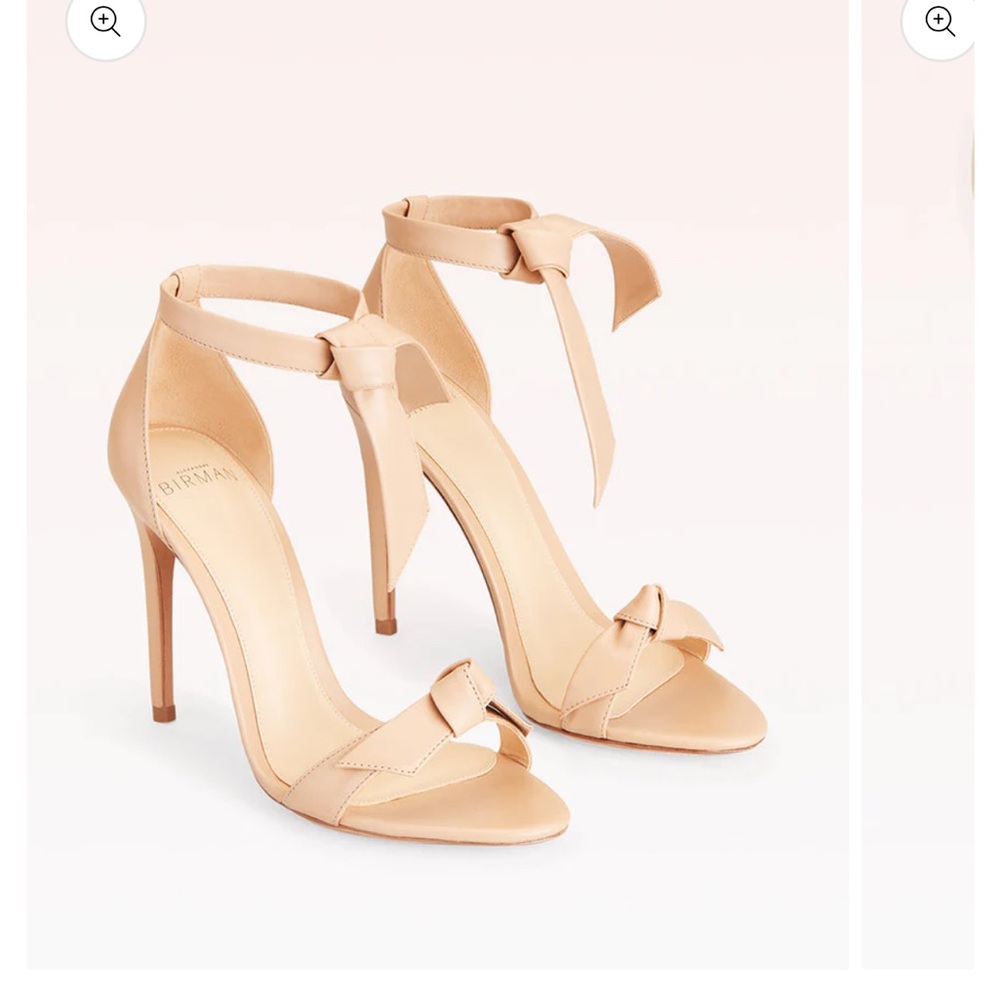 ALEXANDRE BIRMAN classic nude stiletto is hand-crafted from smooth leather.